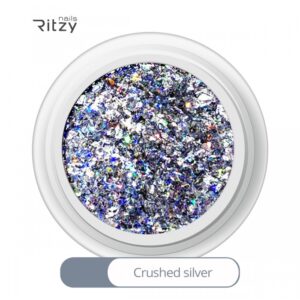 CRUSHED SILVER glitter A-12