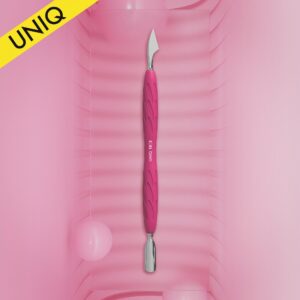 Manicure pusher Gummy with silicone handle UNIQ 10 TYPE 3 (rounded narrow pusher and cleaner)