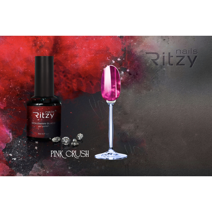 BOHEMIAN Glass gel polish PINK CRUSH (top free)