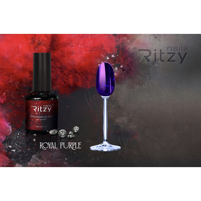 BOHEMIAN Glass gel polish ROYAL PURPLE (top free)