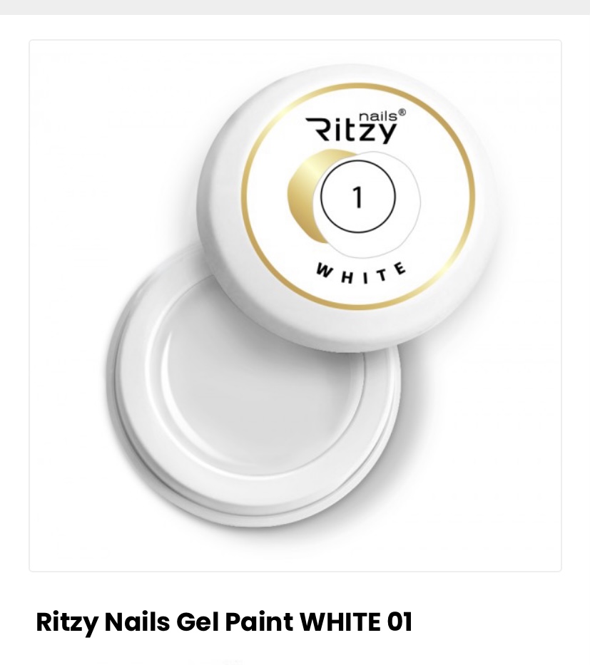 Ritzy Nails Gel Paint WHITE 01