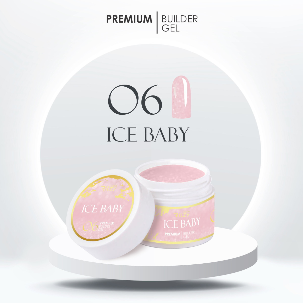 PREMIUM builder gel ICE BABY 06 45ml(tpo free)